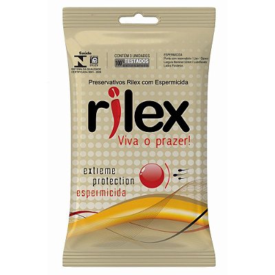 Preservativo Rilex - Camisinha com Espermicida - 03 Unidades