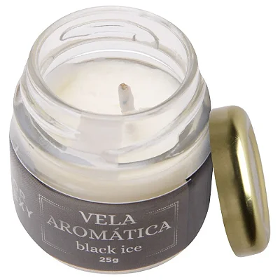 Vela Beijável Aroma Black Ice Efeito Gelado para Massagem Não Queima a Pele 25g | Rio Preto