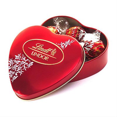 Bombons Lindt Chocolate Para Presente Milk Heart - 48g