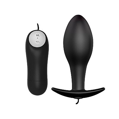 Plug Anal Flexível e Macio com Controle de Fio - Potente Vibrador com 12 Níveis de Intensidade - Não Tem Contra Indicações - Destinado para +18 Anos