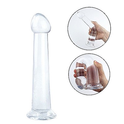 Plug Anal Flexível em Formato de Pênis com Ventosa - Possui Glande Definida - Textura Lisa para Penetração em Ângulo Reto - Não Tem Contra Indicações - Produto Destinado para +18 Anos