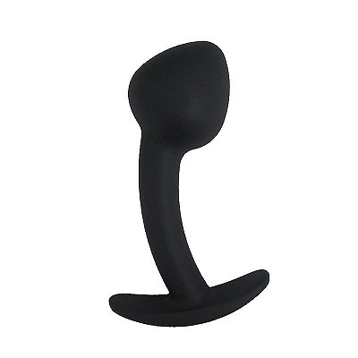 Plug Anal Curvado em Silicone Macio e Consistente - Possui Base para Manuseio - Tamanho Médio 9,7 x 3,4cm - Atóxico sem Ftalatos - Não Tem Contra Indicações - Produto Destinado para +18 Anos