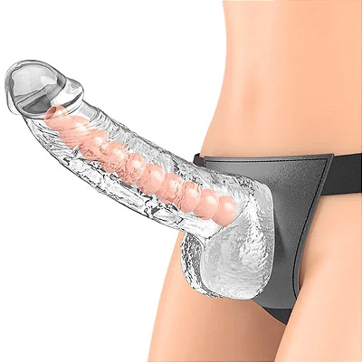 Strap On Cinta Peniana com Prótese Macia 18,5cm - Com Saco e Vértebra - Fica na Posição que Você Desejar - Produto Importado - Destinado para +18 Anos
