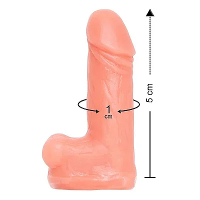 Mini Pênis - Mini Pintinho - Silicone Macio e Antialérgico - Tamanho: 5 x 1 cm - Disponível nas Cores: Pele e Marrom
