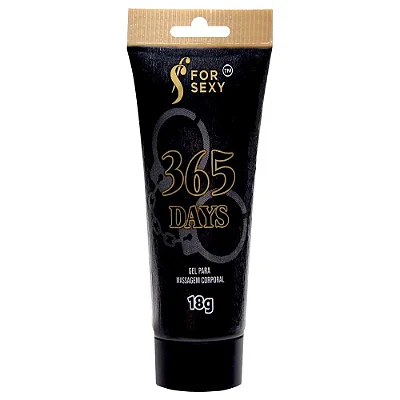 Gel Excitante para Casal - 365 Days - Tripla Função: Excita, Pulsa e Vibra- Marca: For Sexy - Sem Contra Indicação - Destinado para +18 Anos