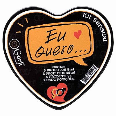 Kit Sensual Eu Quero - 06 Produtos Hétero - Para o Casal Fazer Uma 1 Noite Especial