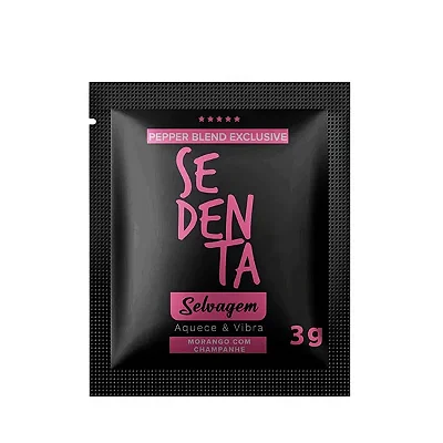 Sedenta Selvagem - Excitante Aquece e Vibra (gel facilitador do orgasmo) - Sachê 3G - Rio Preto & Ribeirão