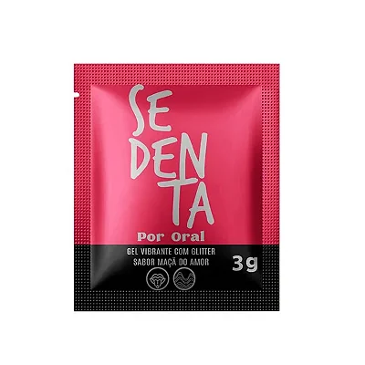 Sedenta Por S*xo Oral Gel Vibrante Com Glitter (para mais salivação) - Sabores: Maçã do Amor & Algodão Doce - Rio Preto & Ribeirão
