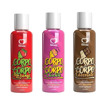 Corpo A Corpo - Óleo De Massagem Hot Beijável - 100Ml - Sexy Fantasy - Rio Preto & Ribeirão