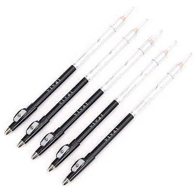 Lápis Duas Pontas Branco e Preto - Com Apontador Vivai - Maquiagem: Rio Preto /Ribeirão Preto