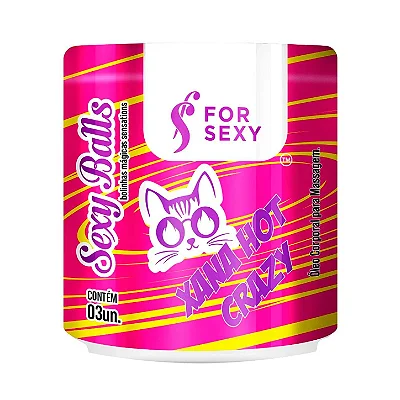 Bolinha Xana Hot Crazy ForSexy - Efeito Vibra, Esfria e Esquenta 03 Un. | SexShop com Entrega 40 min em Rio Preto
