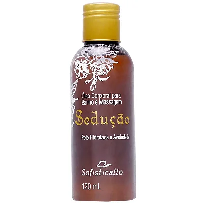 Óleo de Massagem Sedução Sofisticatto 120ml - Hidratação e Toque Aveludado | Sex Shop Discreto com Entrega 40 min em Rio Preto