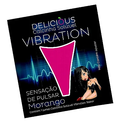 Calcinha Comestível Delicius Vibration com Jambu – Morango ou Chocolate