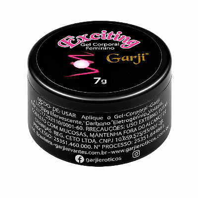 Exciting Pote Feminino Elétrico 7g Garji – Gel Excitante Feminino | Castelo dos Prazeres
