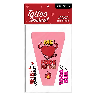 Tattoo Sensual “Me Fode Gostoso” Delicious | Temporária