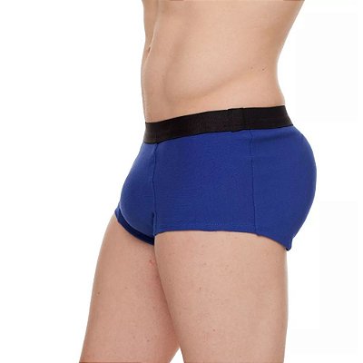 Cueca Mini Boxer com Enchimento Traseiro Azul Tam. P