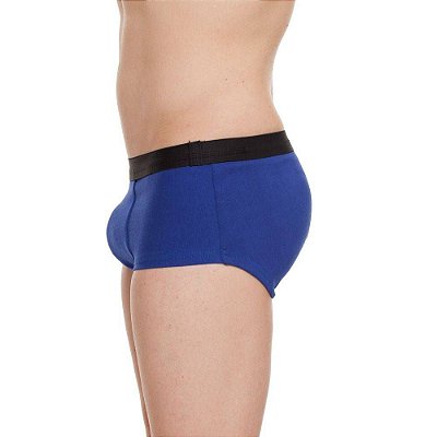 Cueca Mini Boxer com Enchimento Frontal Azul Tam. M