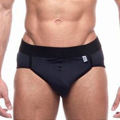 Cueca Sensual Jock Premium Suplex Preta | Rio Preto