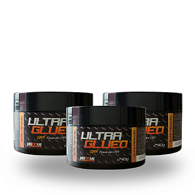 Kit 3 Gel Cola Incolor Para Cabelo Masculino 240g Jaboque