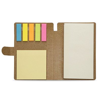 Bloco de Anotações com Caneta e Post-it