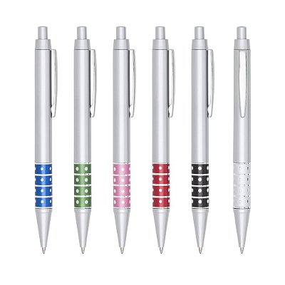 Kit 100 Canetas Plásticas 1844 Lisas