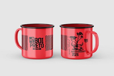 Caneca Esmaltada Boi Preto Ultra 1a edição