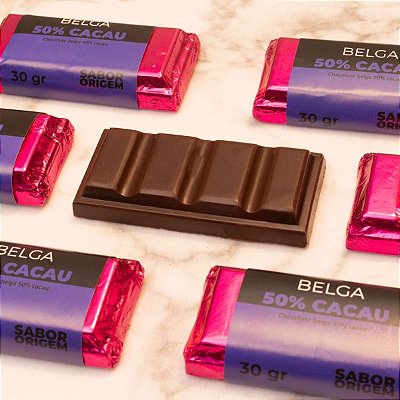 Tablete Chocolate Belga Origem 50% Cacau - 30g