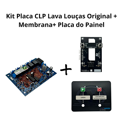 Kit Placa Clp Lava Louças Original + Membrana+ Placa do Painel (Netter)