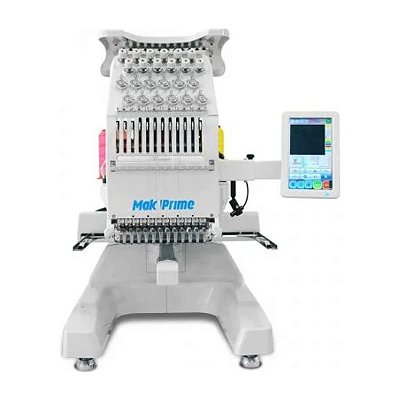 Máquina de Bordar Cilíndrica com 1 Cabeça e 12 Agulhas Mak Prime Modelo M1-12C - 110 ou 220 V