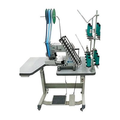 MAQUINA DE COSTURA PONTO CORRENTE 12 AGULHAS PREPARA PARA FITAS TIPO ADIDAS SANSEI SA‐G008‐12064P/DD  - 220 V