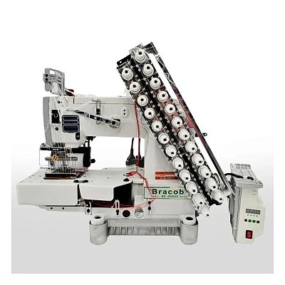 MAQUINA PONTO CORRENTE 12 AGULHAS COM CATRACA DIRECT DRIVE BRACOB BC 008VC 12064P AT - 220 V