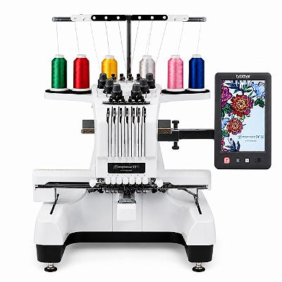 Máquina de Bordados Brother PR680W 6 Agulhas Wi-Fi Autovolt + Kit Especial Empreendedor