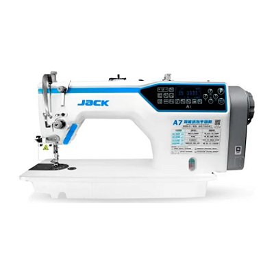 MAQUINA DE COSTURA RETA ELETRONICA JACK A7 - COM KIT DE CALCADORES E LUMINARIA LED DE BRINDE + CADEIRA ESPECIAL PARA COSTUREIRA