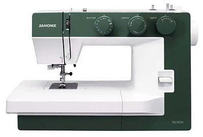 MÁQUINA DE COSTURA JANOME 22 PONTOS E CASA DE BOTÃO AUTOMÁTICA 1522GN - 110 V