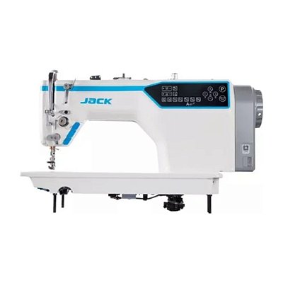 MAQUINA DE COSTURA RETA ELETRONICA JACK A4F- 220 V + KIT COM 7 CALCADORES LUMINARIA DE LED E CADEIRA PARA COSTUREIRA