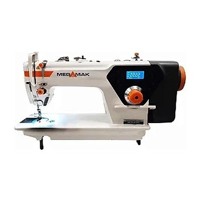 MAQUINA DE COSTURA RETA ELETRONICA MEGAMAk MK-H5 - 220 V COM KIT DE CALCADORES + LUMINARIA DE LED E CADEIRA ESPECIAL PARA COSTUREIRA DE BRINDE