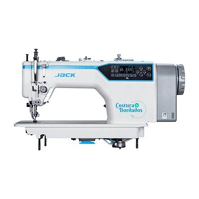 MAQUINA TRANSPORTE DUPLO ELETRONICA JACK H6L COM KIT DE CALCADOR DE VIVO E LUMINARIA DE TOUCH DE BRINDE E CADEIRA PARA COSTUREIRA