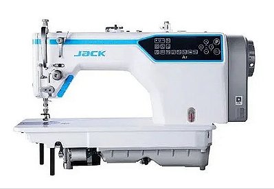 MAQUINA DE COSTURA RETA ELETRONICA JACK A7 - 220 V COM PÉS E MESA MONTADOS