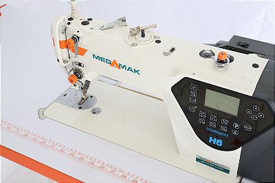 Máquina de Costura Reta Eletrônica Megamak H6 - 220 V Semi nova com Kit de calcadores de Brinde