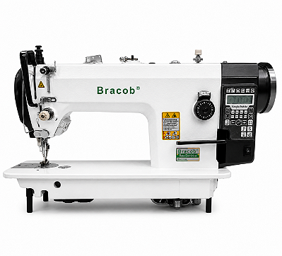 Maquina Reta Transporte Duplo Eletronica BRACOB BC 0303 TD 5LF - 220 VLTS COM PÉS E MESA DESMONTADOS