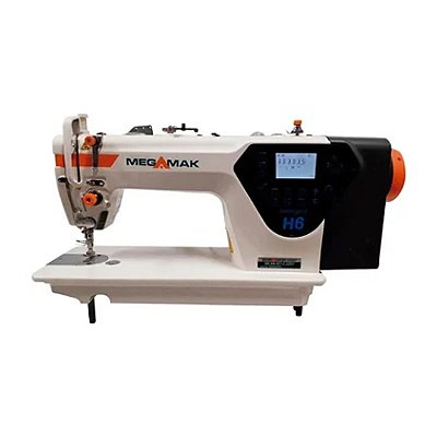 Máquina Reta Eletrônica Megamak H6 - 220 V PÉS E MESA COM ENVIO DESMONTADOS