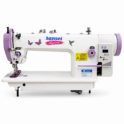 MAQUINA TRANSPORTE DUPLO DIRECT DRIVE SANSEI AQUARELA 0303D - PONTO 12 MM - 110 V COMPLETA COM PÉS E MESA DESMONTADOS
