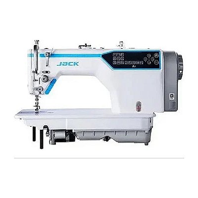 MAQUINA RETA ELETRONICA JACK A7 COM CARTER BLINDADO - 220 V COMPLETA COM PÉS E MESA DESMONTADOS
