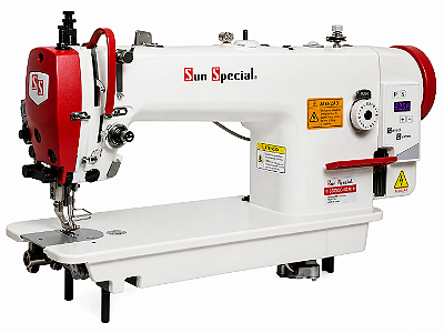 Máquina de Costura Industrial Transporte Duplo Direct Drive Sun Special SS03-033D-H-FT 220V + Kit Premium Especial