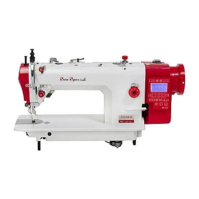 MAQUINA TRANSPORTE DUPLO ELETRONICA SUN SPECIAL SS0303-TD4-MJ-MQ - 220 V PÉS E MESA COM ENVIO DESMONTADOS