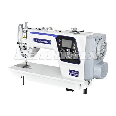 MAQUINA RETA ELETRONICA LANMAX LM-168-B-D4 - 220 V COMPLETA COM PÉS E MESA MONTADOS