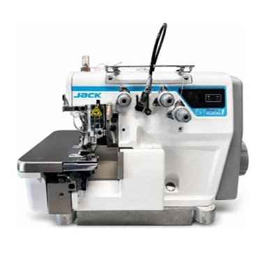 Maquina Overloque Direct Drive com 1 Agulha Jack JK-E5-3-82/233 BK - 220 V PÉS E MESA MONTADOS
