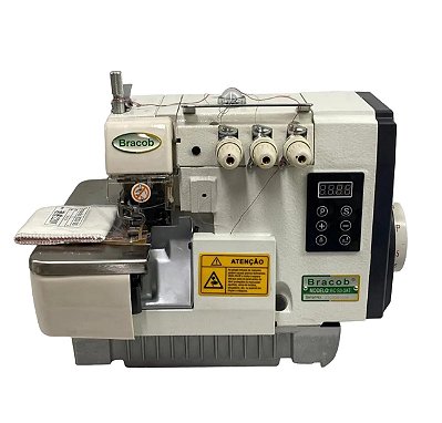 MAQUINA DE COSTURA 1 AGULHA OVERLOQUE DIRECT DRIVE BRACOB BC-S3-3 AT - 220 V COM PÉS E MESA DESMONTADOS