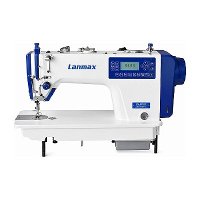 Máquina Reta Eletrônica com Motor de Passo Lanmax LM180-M-D4 220V com Pés e Mesa Desmontados