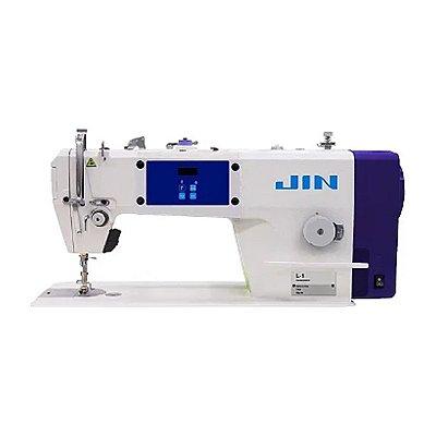 MAQUINA RETA DIRECT DRIVE MARCA JUKI JIN L1-MA - 220V COM PÉS E MESA DESMONTADOS